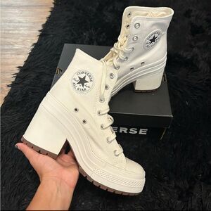 CONVERSE Chuck 70 de Luxe Heel hi top platform lace up shoes sneakers sz 8 new